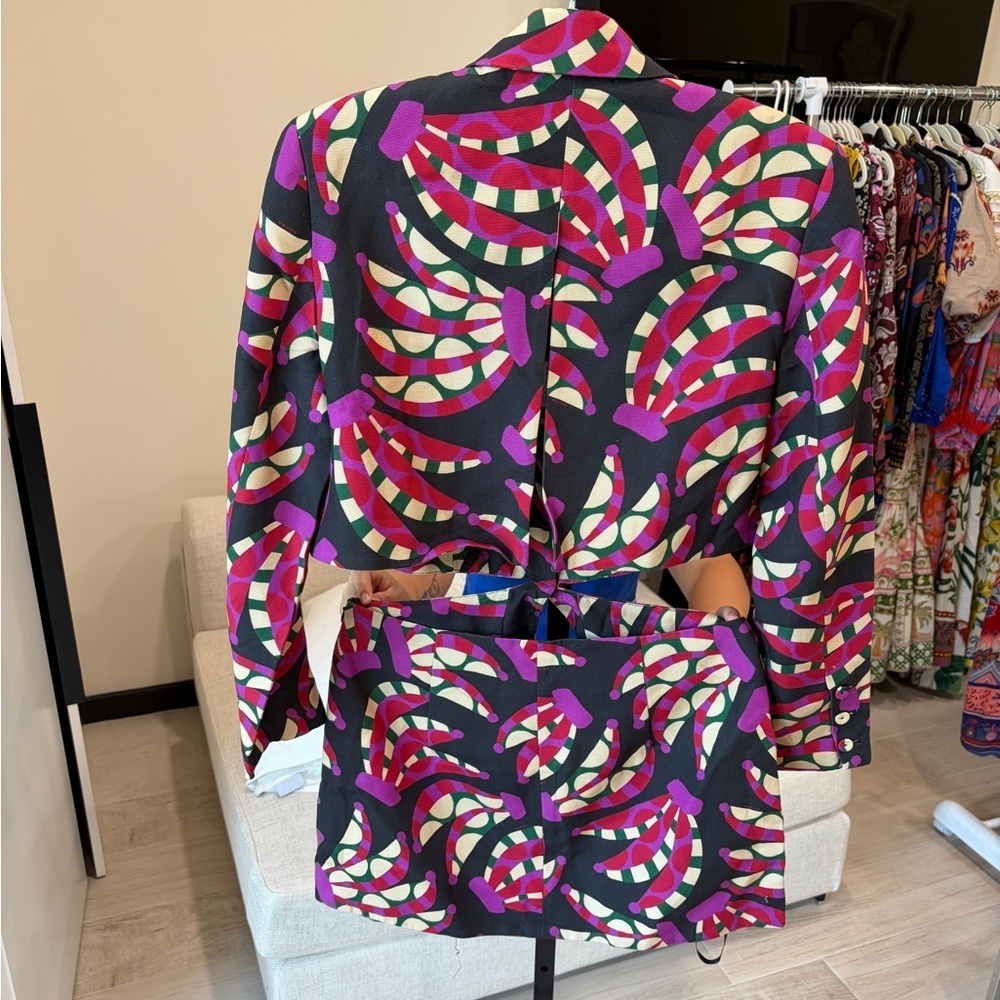 Farm Rio: Colorful Patterned cut out Blazer - Picture 8 of 13